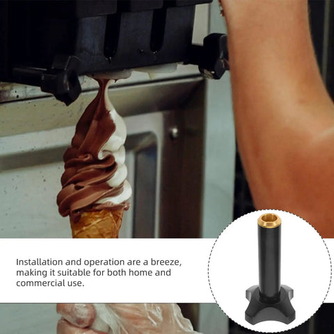 Plastic Ice Cream Maker Nut Fastener Replacement Part with soft serve machine in use, showing sturdy material and universal fit.