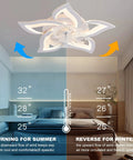 Low Profile Ceiling Fan With Light Remote Control, 6 Speeds, 3 Color Modes, Dimmable 3000K-6500K Lighting in modern bedroom