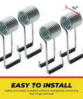 Self Closing Door Closer Kit For Interior Doors Fits Most Hinge Pins 4 Pack With Vinyl Sleeves Prevents Scratches Chrome Finish