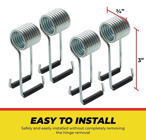 Self Closing Door Closer Kit For Interior Doors Fits Most Hinge Pins 4 Pack With Vinyl Sleeves Prevents Scratches Chrome Finish