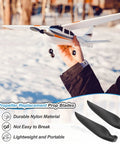 RC Glider Propeller Replacement Prop Blades 6x4 Inch Nylon Folding Propeller For Spinner D28-D48mm shown with model airplane