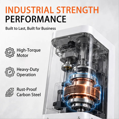 Automatic Can Sealing Machine For Aluminum And PET With 360 Degree Seam Technology showing internal high-torque motor