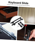 Heavy Duty Keyboard Slide Rail Bearing Drawer Track For Under Desk Storage All Metal Ball Bearing Sliders installation view