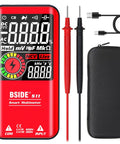 Color LCD Digital Multimeter With 3 Display 9999 Counts Auto Ranging Ohmmeter with probes, USB cable, and carrying case