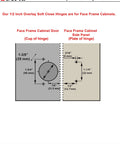 Installation template for 30 Pack Full Overlay Face Frame Cabinet Hinges With 105 Degree Adjustable Concealed Soft Close Cup Hinges