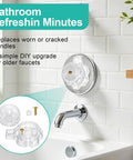 Stylish Clear Acrylic Shower Handle Perfect For Mixet MXT11 Tub And Faucet Trim Kit Bathroom Volume Temperature Control Easy Replacement Upgrade Look Cool, clear handle on tiled shower wall