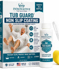 Clear Anti Slip Coating For Bathtub And Shower With Textured Non Slip Grip To Stop Slips On Slippery Tubs And Shower Floors 4 Oz Safe Traction For Kids Seniors And Post Surgery, packaging and bottle