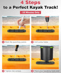 4-step installation guide for 7 Inch Kayak Rail Mount Track For Low Profile Gear Onboard Includes Fishing Rod Holder Fish Finder Cup Holder And Anchor Cleats 2 Pack Built Tough For Easy Access While Out On The Water.