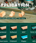 Beefy Spoilboard Surfacing Router Bit With One Quarter Inch Shank and One Inch Cutting Diameter, Four Wing Precision Flattening Bit, woodworking applications illustrations
