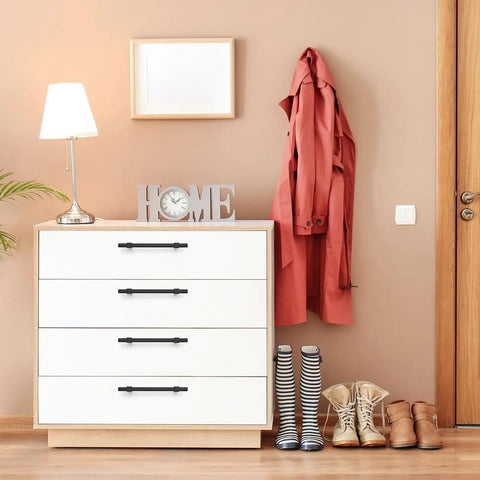 Rock Solid 30 Pack Black Cabinet Handles With 5 Inch Hole Center For Kitchen Drawer Pulls And Bathroom Vanity Refresh Featuring Rust Proof Stainless Steel Square Design That Kicks Up Your Sweet Home Makeover