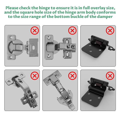 Cabinet Hinge Damper Pack Of 20 For Blum Straight Arm Full Overlay Hinges With Nickel Plated Finish Replaces 973A0500.01 Dampers