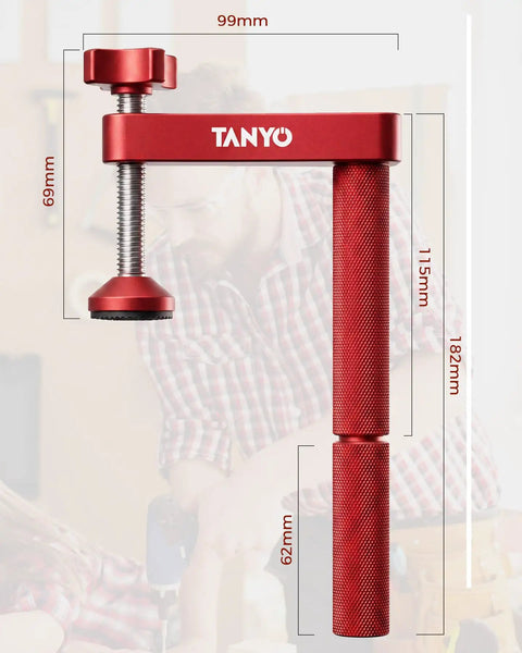 Beefed Up Heavy Duty Bench Dog Clamp Set Of Two With Adjustable Height And Extended Long Handle Aluminum Alloy Clamps
