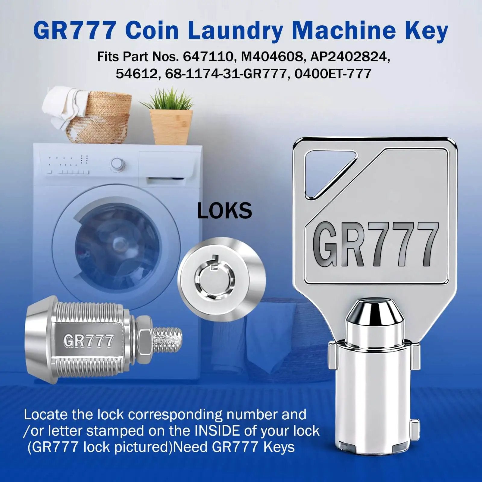 Tubular Keys for Coin Laundry Machines - Quick Access ✓