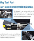 Badass Heavy Duty Precision Metal Workshop Bench Lathe With 10.2 Inch Swing And 27.6 Inch Capacity featuring adjustable 4-way tool post.