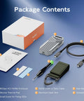 Premium 80Gbps M.2 Nvme Enclosure With Chill Cooling Fan Tool Free Setup For Usb C Thunderbolt 4 package contents including aluminum heat sink.