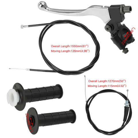 Ride Ready Mini Bike Throttle Assembly Kit With Brake Clutch Lever For Coleman CT100U CC100X Baja Doodlebug DB30 Motovox MBX10 MBX11.