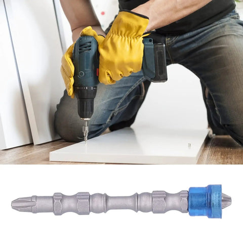 Premium Electric Double Head Screwdriver Bits Set With Cool Magnetic Collar Design For Power Drills, Hand Tools and Quick Charge Cordless Drivers Featuring Stable Structure And Wear Resistant Build For Any DIY Or Pro Job, drill bit in use