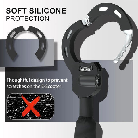 8mm Chain Lock For Scooters And EBikes High Security Anti Theft Lock With 3 Keys Waterproof Scooter Bag Included angled view