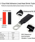Heavy Duty 10 Gauge Wire Connectors With Heat Shrink Tubing And Tinned Copper Ring Terminals For AWG 12 To 10 Automotive RV Solar