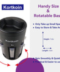 Five In One Automatic Coin Sorter And Counter With Wrappers, compact black design showing handy size and rotatable base