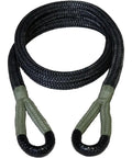 Coiled black Heavy Duty Off Road Recovery Snatch Rope, Towing Rope For Trucks And Heavy Equipment with reinforced loops