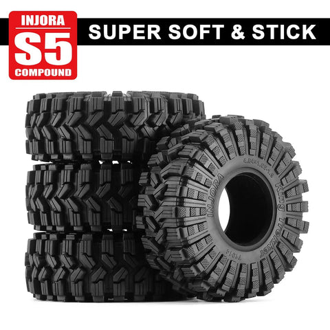 Stack of King Trekker 1.9 Inch S5 All Terrain Tires For One Tenth Scale Crawlers 118x42mm Ultra Grip Premium Soft Compound For Off Road Climbing And Tough Trails