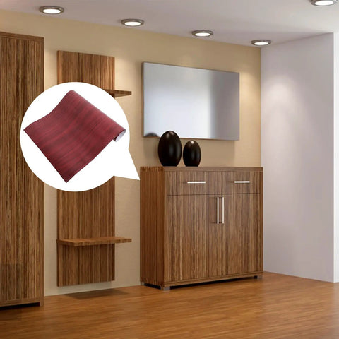 Premium Brown Pvc Peel And Stick Wallpaper For Kitchen Countertops And Dining Tables Waterproof Self Adhesive Vinyl Wall Covering shown in modern dining room setting.