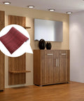 Brown Self Adhesive PVC Wallpaper Roll With Slick Wood Texture For Easy Peel And Stick Furniture Wraps Kitchen Cabinet Decals And Door Overlays No Fuss Installation visualization with modern cabinet.