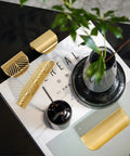 Two Pack Brass Edge Pulls With Copper Back Mount For Concealed Hidden Drawer Wardrobe Doors Arc Finger Pulls Hollow Out Design