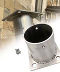Built Tough Hella Durable Stainless Steel Post Base Anchor Bracket For Fence And Round Pole Support With Quick Bolt Down Mounting