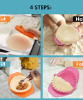 4 steps using Set Of 3 Dough Press Molds 4 Inch 5 Inch 6 Inch Plastic Pastry Shaper For Dumplings Hand Pies Ravioli Pierogi