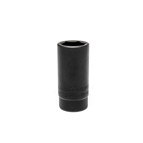 Close-up of a single socket from the 7 Piece Axle Nut Set For One Half Inch Drive Deep Sockets With 6 Point Metric Sockets