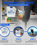 Premium Collapsible Water Container Bag For Camping And Hiking BPA Free Food Grade Clear Plastic Jug in refrigerator