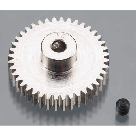 Hard Nickel Plated Steel Motor Pinion Gear One Eighth Inch Bore Forty Eight Pitch Forty Tooth For RC Cars And Hobby Enthusiasts