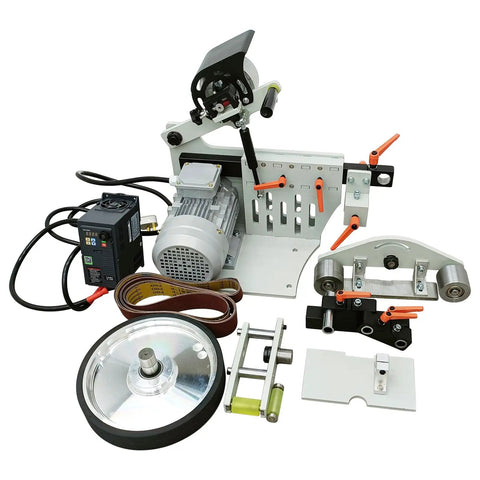 Heavy Duty 1500W Variable Speed Belt Sander And Knife Grinder Table Featuring Pure Copper Motor and 1800mm belts for precision work.