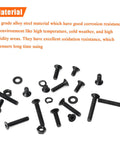 560 Pc M3 To M20 Countersunk Socket Cap Screws Kit With Hex Nuts, Lock Washers And Flat Washers scattered on white background