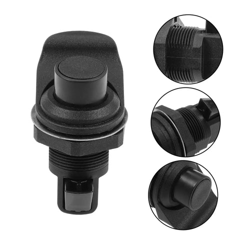 Keyless Push Button Cabinet Door Latch Built Tough Stainless Steel And Plastic Build adjustable handle and hidden latch close-up view