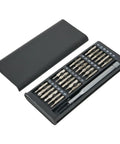Cool 24 In 1 Precision Magnetic Screwdriver Kit With Aluminum Handle And Nickel Plated Bits For Phone PC Repair, Eyeglasses, Watches, And Electronics Fixing Jobs That Feel Like A Pro Move, open case