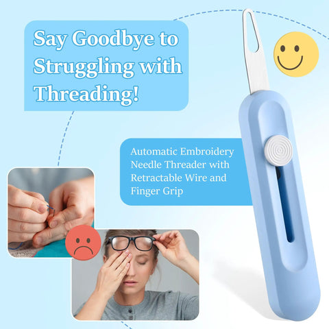 2 Pack Needle Threaders For Hand Sewing And Embroidery No Fuss Automatic Threader For Floss Yarn And Sewing Machine