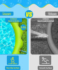 67 Inch Anti Slip Splash Pad For Kiddos And Dogs Thickened Zero Point Five Five Millimeter Durable Backyard Water Play Mat Colorful Summer Outdoor Toy No Slip Surface For Safe Wet Fun On Lawn Pool Garden comparison with other product showing thickness and surface material differences