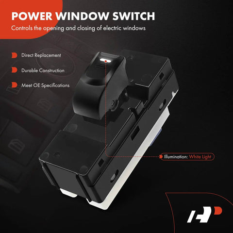 Power Window Switch For Chevy Colorado 2004 To 2012 GMC Canyon 2004 To 2012 And Hummer H3 2006 To 2010 Rear Left Or Right
