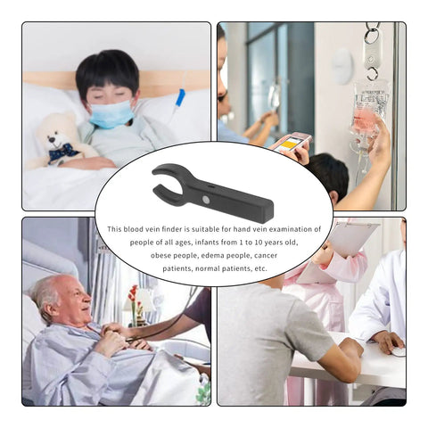 Portable Vein Finder With Infrared Light USB Rechargeable Transilluminator For Vein Visualization For All Ages At Home Or On The Go In Clinics And Hospitals Easy IV Access Kid Friendly Vein Detector And Viewing Device, including use in pediatric and senior care settings.