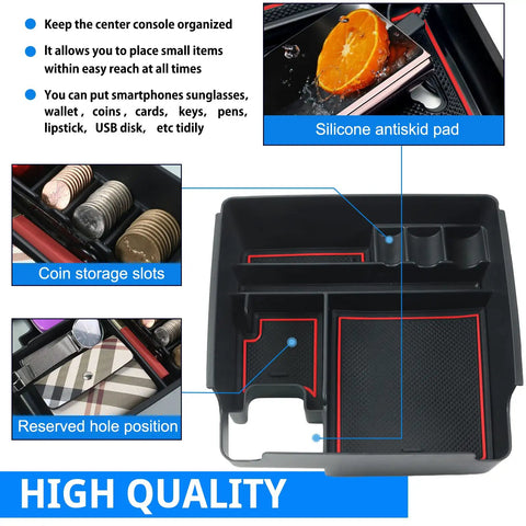 Nissan Frontier Center Console Organizer Tray Perfect Fit For 2022 2023 2024 2025 2026 Frontier S SV Pro X Pro 4X SL