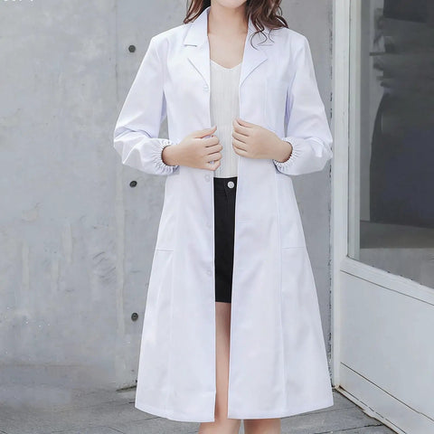 Unisex Lab Coat For Pros And Students With Pockets, Durable Stain Resistant Long Sleeve Medical Coat For Women And Men