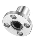 LMF10UU Linear Ball Bearings 10X19X29MM Round Flange Base, nickel plated steel bearing for CNC machines and 3D printers.