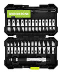 Pro Grade Craft Knife Set With 29 Blades In A Sturdy Storage Case For Artwork Scrapbooking Stencil Architecture Modeling Wood And Leather Projects Ideal For Fine Detail displayed in open case, showing organized blades and handle.