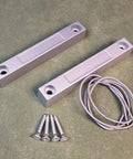Wired Magnetic Reed Door Contact Sensor With Two Wires For Normally Closed NC Applications, zinc alloy, screws and cables included