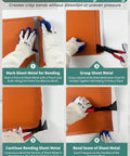 Steps to use 3 Piece Hand Seamers Sheet Metal Tools With Straight Jaw 45 Degree Jaw And 90 Degree Jaw for precise metal bending.