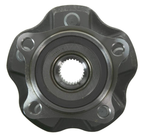 Model 512365 Wheel Bearing And Hub Assembly Fits Toyota Highlander 2014 To 2023 And Lexus RX350 RX350L RX450h RX450hL Sienna 2021 To 2022 Ride Ready Replacement Durable Bolt In, top view of wheel bearing mechanism.