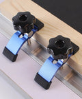 Hold Down Clamp Kit for CNC Routers and Woodworking, No Slip Grippy T Track Clamps 23x30mm Fit, Universal Fit, Blue, Heavy Duty